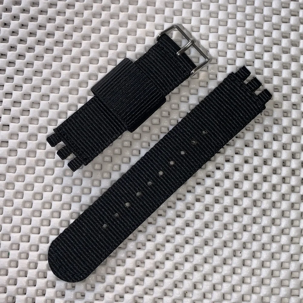 Black Watch Band (Strap Only) - fits Swatch New Gent model